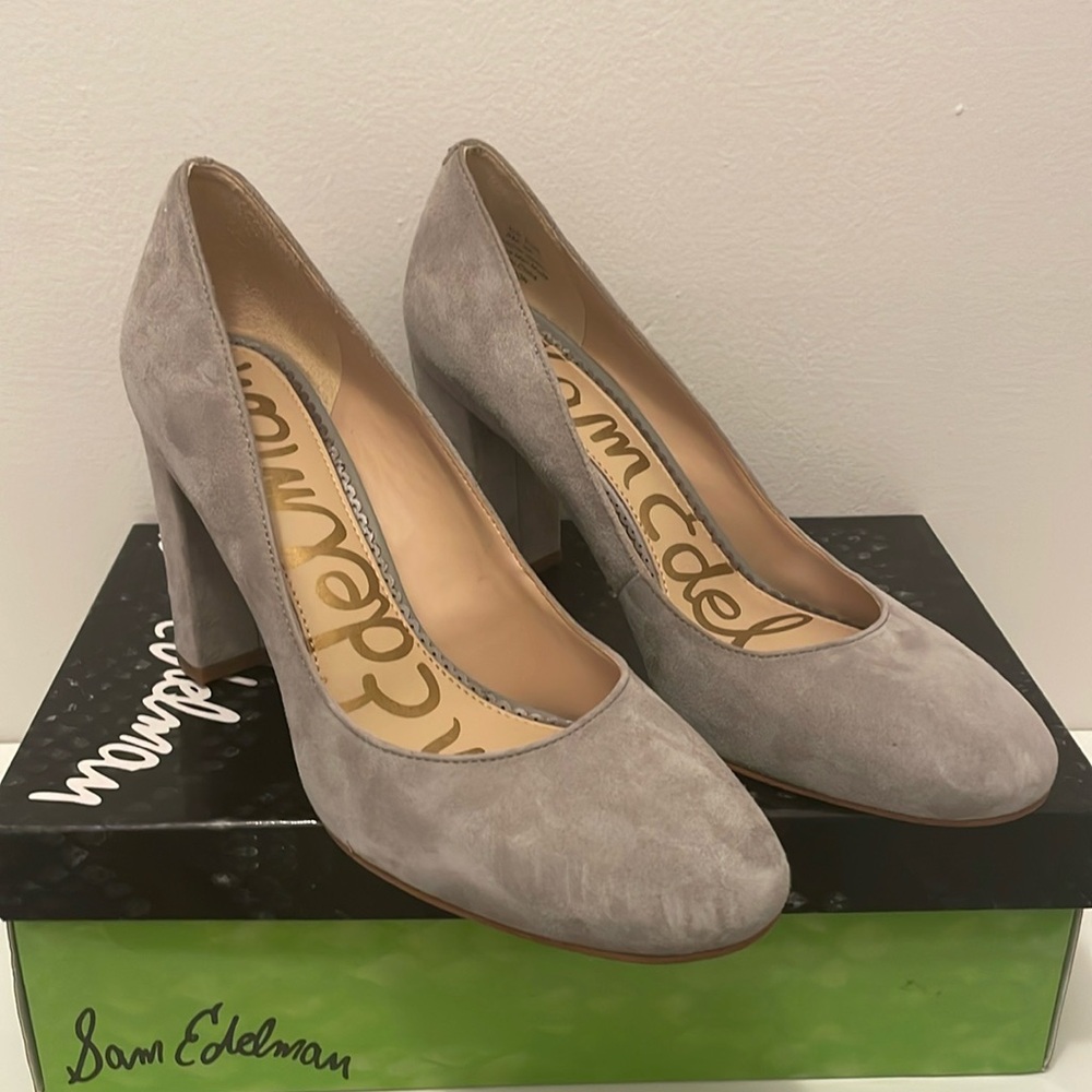 Sam Edelman suede block heels